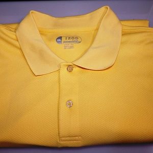 IZOD Men Cool fx yellow logo on sleeve POLO shirt